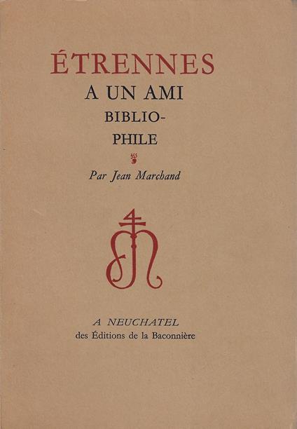 Etrennes à un ami bibliophile - copertina