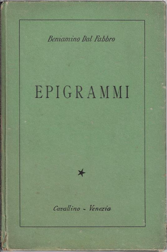 Epigrammi - copertina