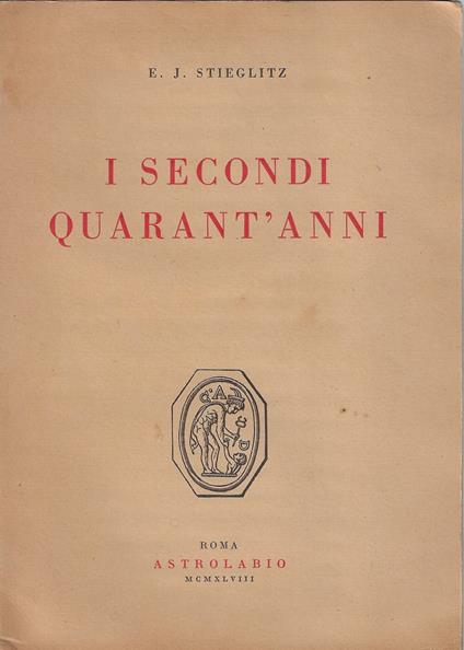 I secondi quarant'anni - copertina
