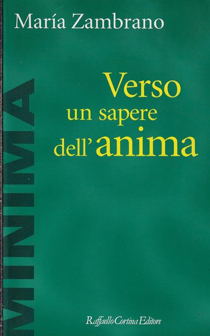 Verso un sapere dell'anima - María Zambrano - copertina