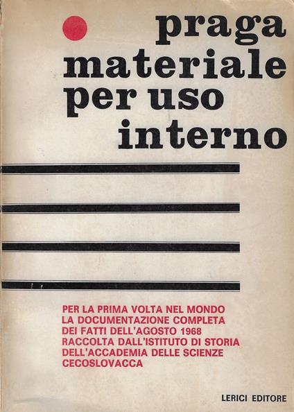 Praga : materiale per uso interno - copertina