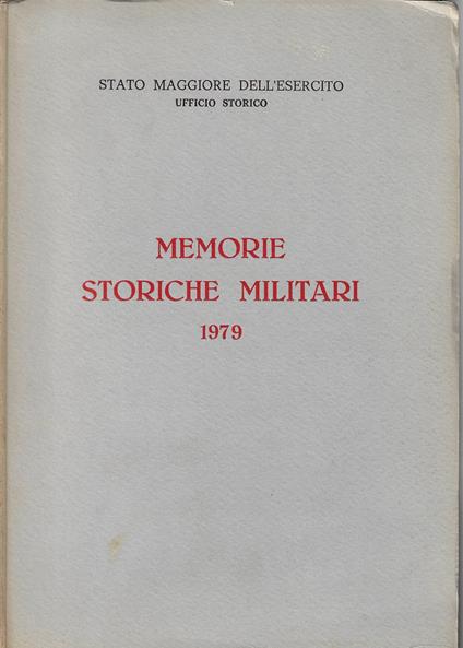 Memorie storiche militari, 1979 - copertina