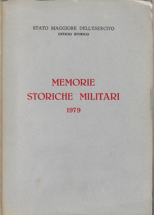 Memorie storiche militari, 1979 - copertina