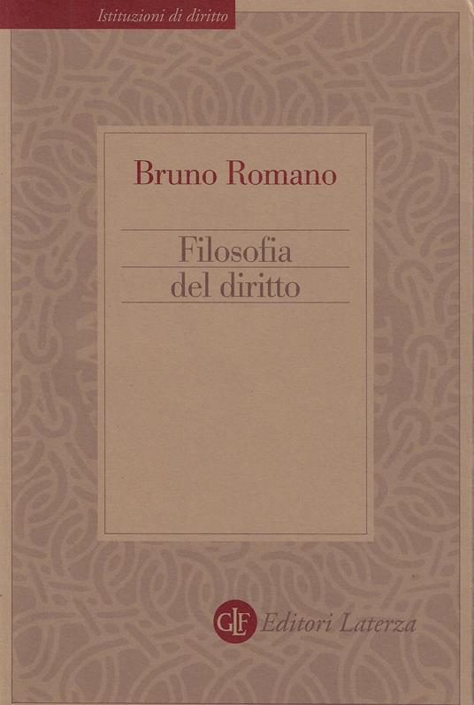 Filosofia del diritto - Bruno Romano - copertina