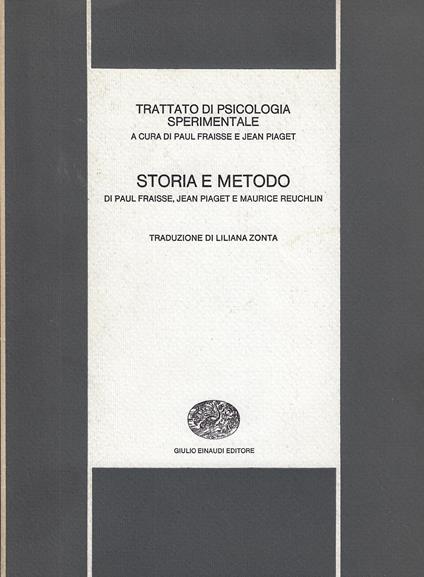 Trattato di psicologia sperimentale 1: Storia e metodo - Paul Fraisse - copertina