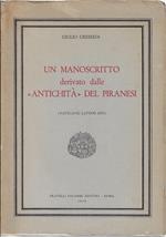Un manoscritto derivato dalle Antichità del Piranesi (Vaticano latino 8091)