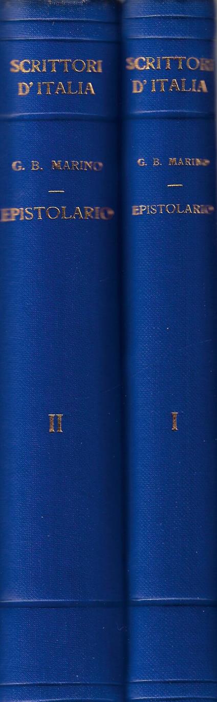 Epistolario (due volumi) - Giambattista Marino - copertina
