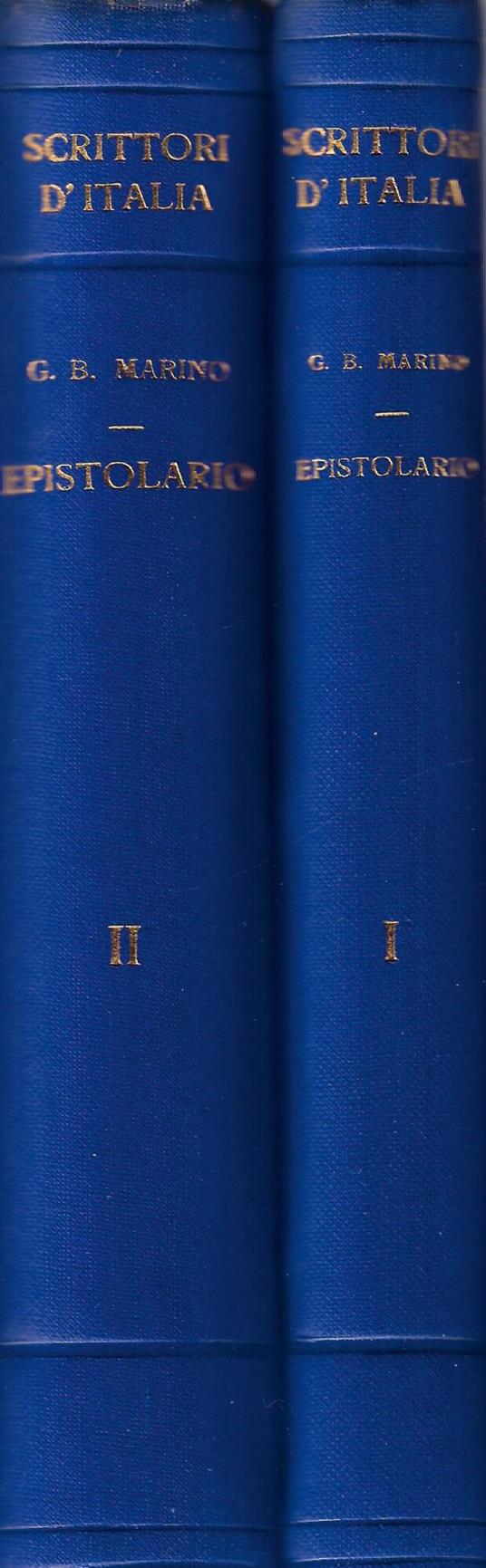 Epistolario (due volumi) - Giambattista Marino - copertina