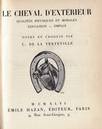 Le cheval d'extérieur: qualités physiques et morales, éducation, emploi