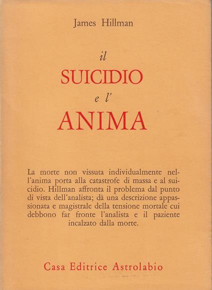 Il suicidio e l'anima - James Hillman - copertina