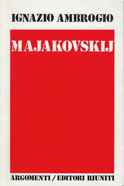 Majakovskij - Ignazio Ambrogio - copertina