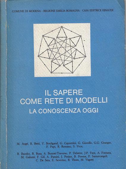 Il sapere come rete di modelli : la conoscenza oggi - copertina