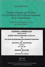 Etudes critiques sur Rickert et le problème de la théorie moderne de la connaissance