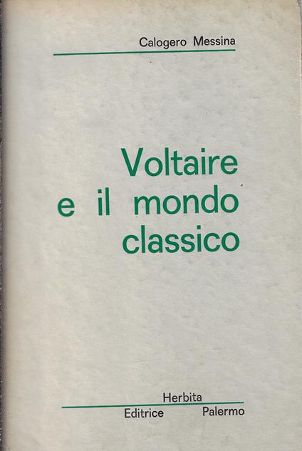Voltaire e il mondo classico - copertina