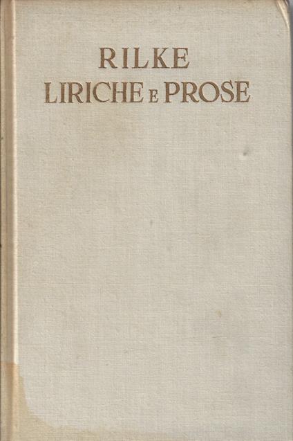 Liriche e prose - Rainer M. Rilke - copertina