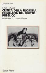Critica della filosofia hegeliana del diritto pubblico