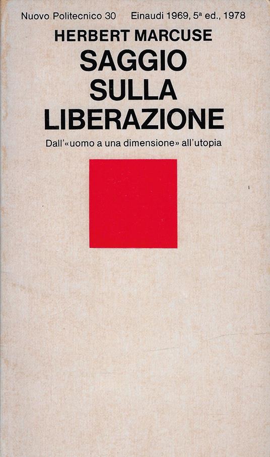 Saggio sulla liberazione - Herbert Marcuse - copertina