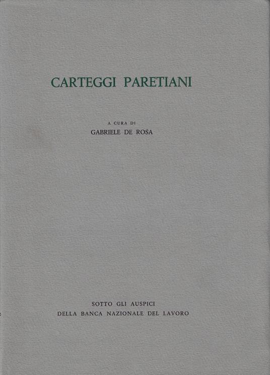 Carteggi paretiani : 1892-1923 - Vilfredo Pareto - copertina