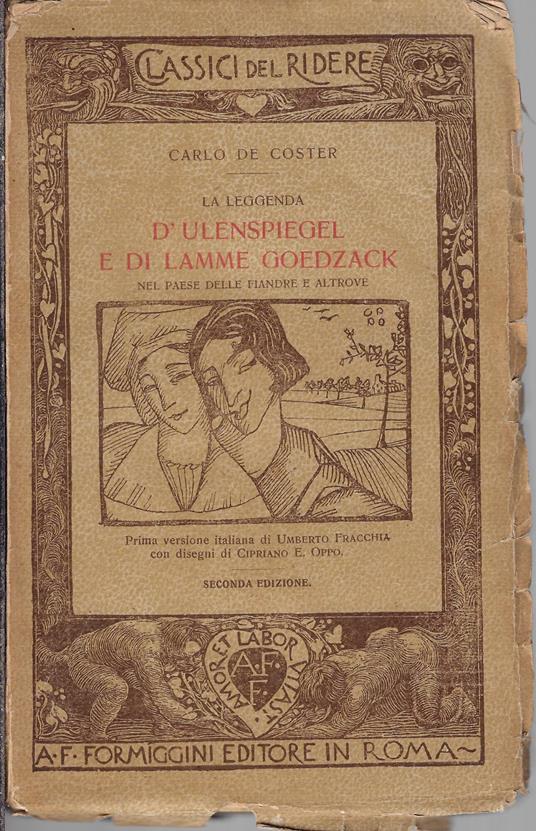 La leggenda d'ulenspiegel e di lamme goedzack nel paese delle fiandre e altrove, volume 1 - Charles De Coster - copertina