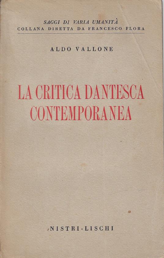 La critica dantesca contemporanea - Aldo Vallone - copertina