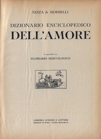 Dizionario enciclopedico dell'amore - copertina