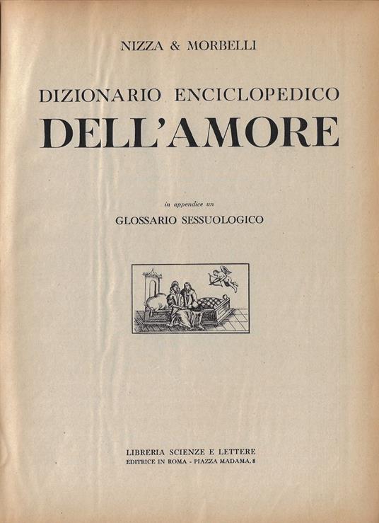 Dizionario enciclopedico dell'amore - copertina