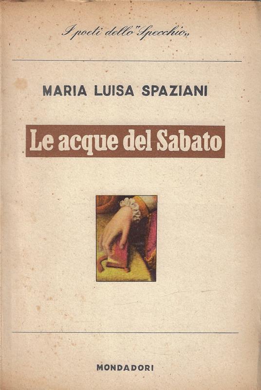 Le acque del Sabato - Maria Luisa Spaziani - copertina