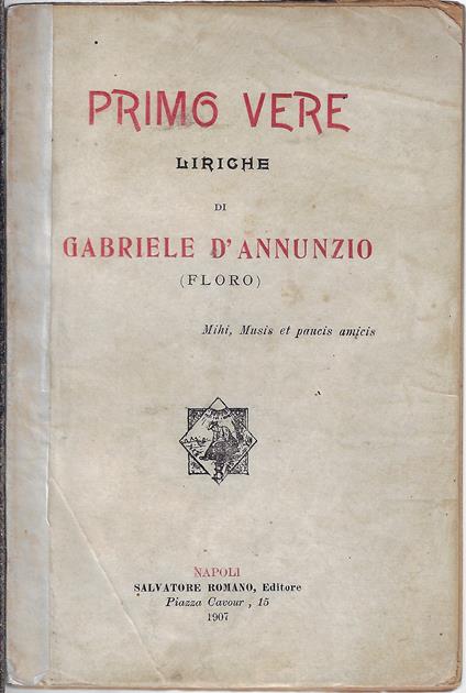 Primo vere : liriche - Gabriele D'Annunzio - copertina