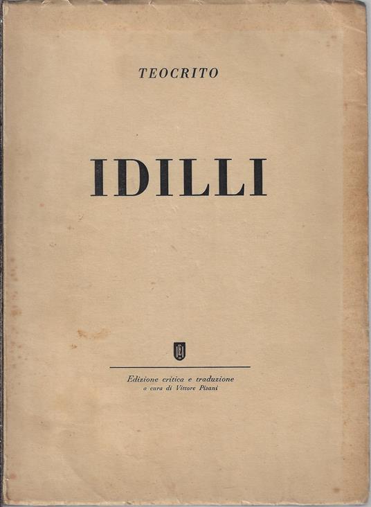 Gli Idilli e gli Epigrammi - Teocrito - copertina