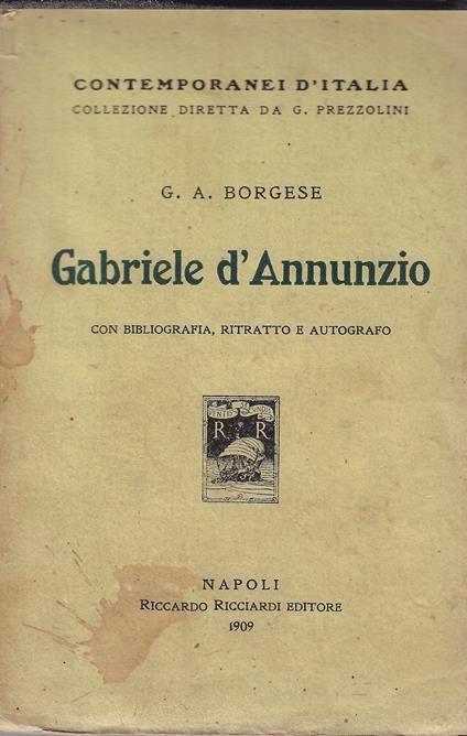 Gabriele d'Annunzio : con bibliografia, ritratto e autografo - copertina