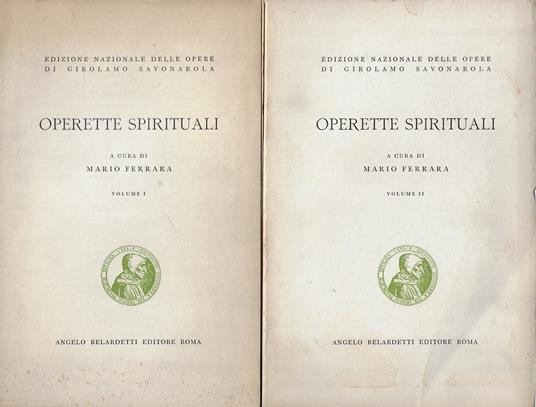 Operette spirituali (due volumi) - copertina
