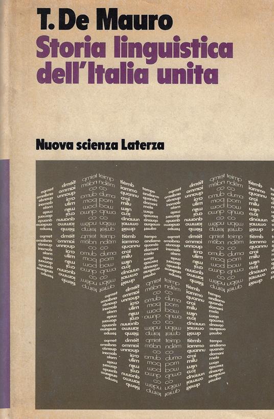 Storia linguistica dell'Italia unita - Tullio De Mauro - copertina