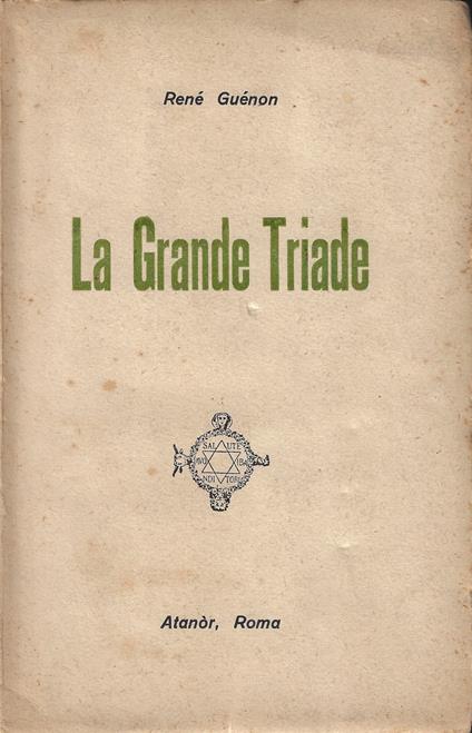 La grande triade - René Guénon - copertina