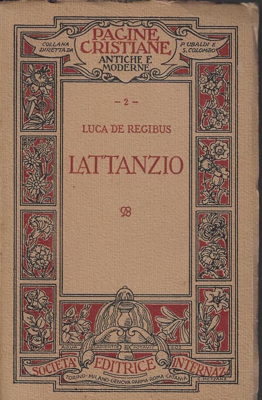 Lattanzio - copertina