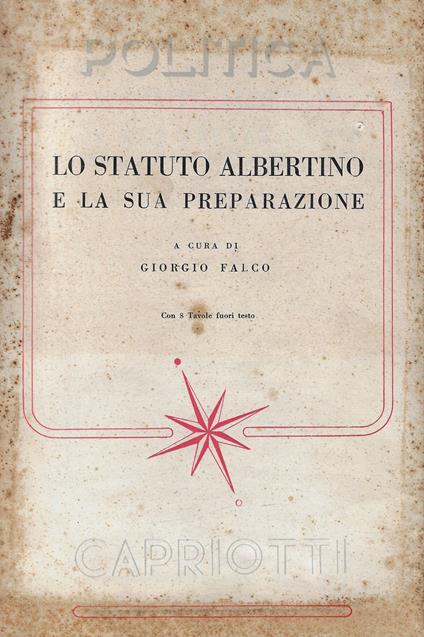 Lo Statuto albertino e la sua preparazione - copertina