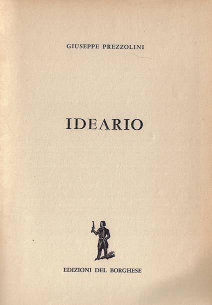 L' ideario - Giuseppe Prezzolini - copertina