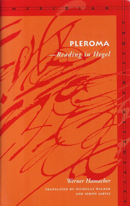 Pleroma: Reading in Hegel - copertina