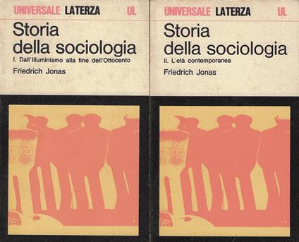 Storia della sociologia (due volumi) - Friedrich Jonas - copertina