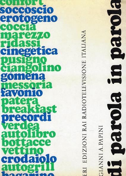 Di parola in parola - Gianni A. Papini - copertina