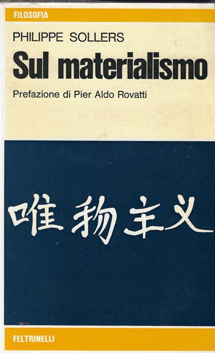 Sul materialismo - Philippe Sollers - copertina