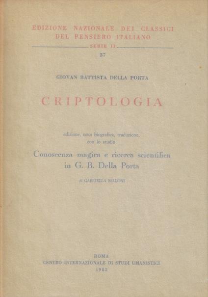 Criptologia - copertina
