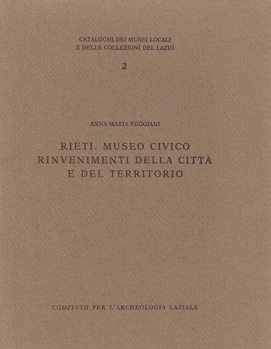 Rieti. Museo civico: rinvenimenti della città e del territorio - copertina