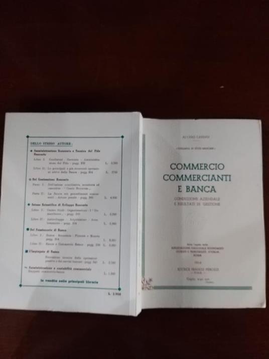 Commercio commercianti e banca - Alvaro Caringi - copertina