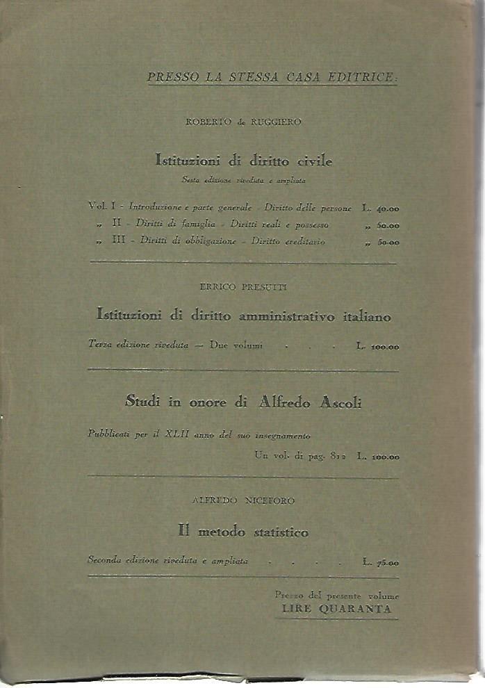 Istituzioni di diritto civile. Volumi 1-2