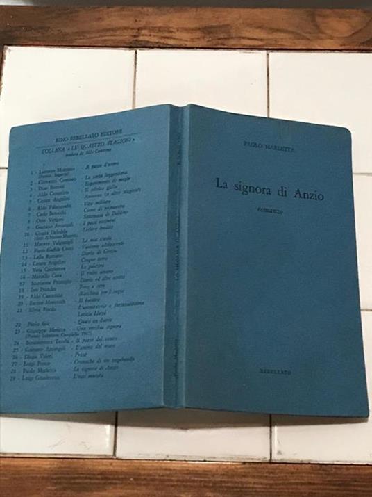 La signora di Anzio - Paolo Marletta - copertina