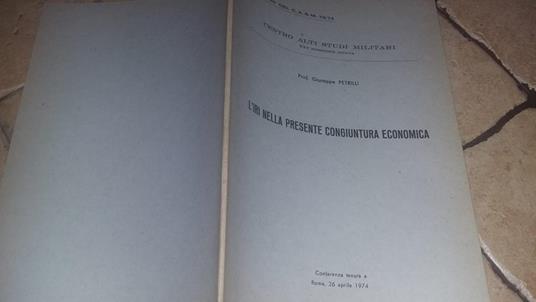 L' iri nella presente congiuntura economica 25 sessione - Giuseppe Petrilli - copertina