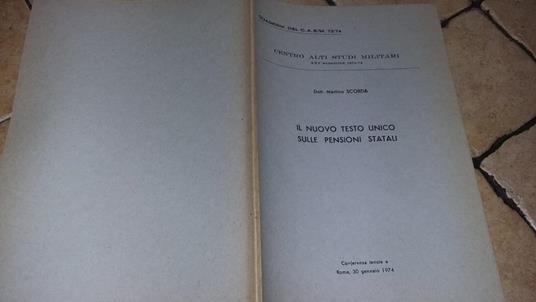 Il nuovo testo unico sulle pensioni statali - copertina