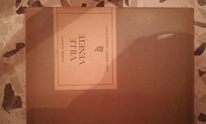Ville Venete - Giuseppe Mazzotti - copertina