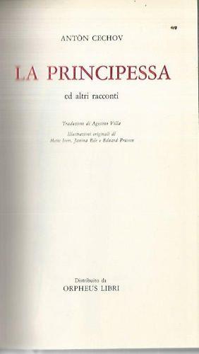 La principessa - Anton Cechov - copertina