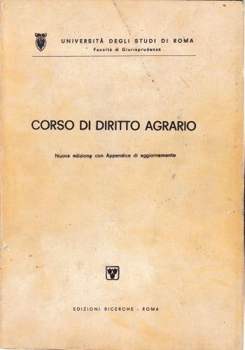 Corso di diritto agrario - Marco Filippo Giorgianni - copertina